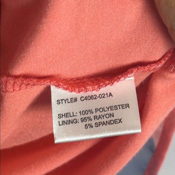 CHARLIE B Orange and Polka Dot Blue Boxy Blouse Size Medium - Picture 6 of 10